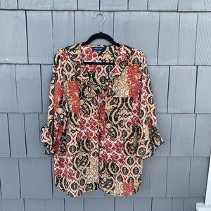 Vintage chiffon button down blouse